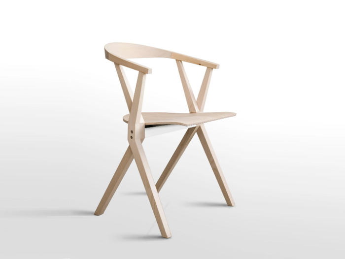 CHAIR B - Folding wooden chair with armrests _ BD Barcelona Design